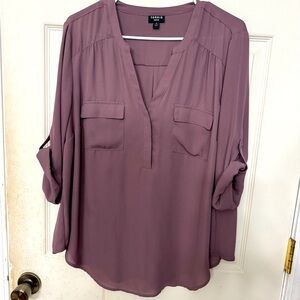 Torrid size 0 (us12) Harper top Mauve/ Dusty Rose